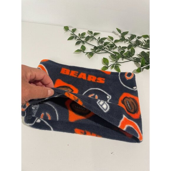 Chicago Bears Fleece Neck Gaiter Warmer Winter Accessory Football Design 10"X8" - Picture 2 of 6